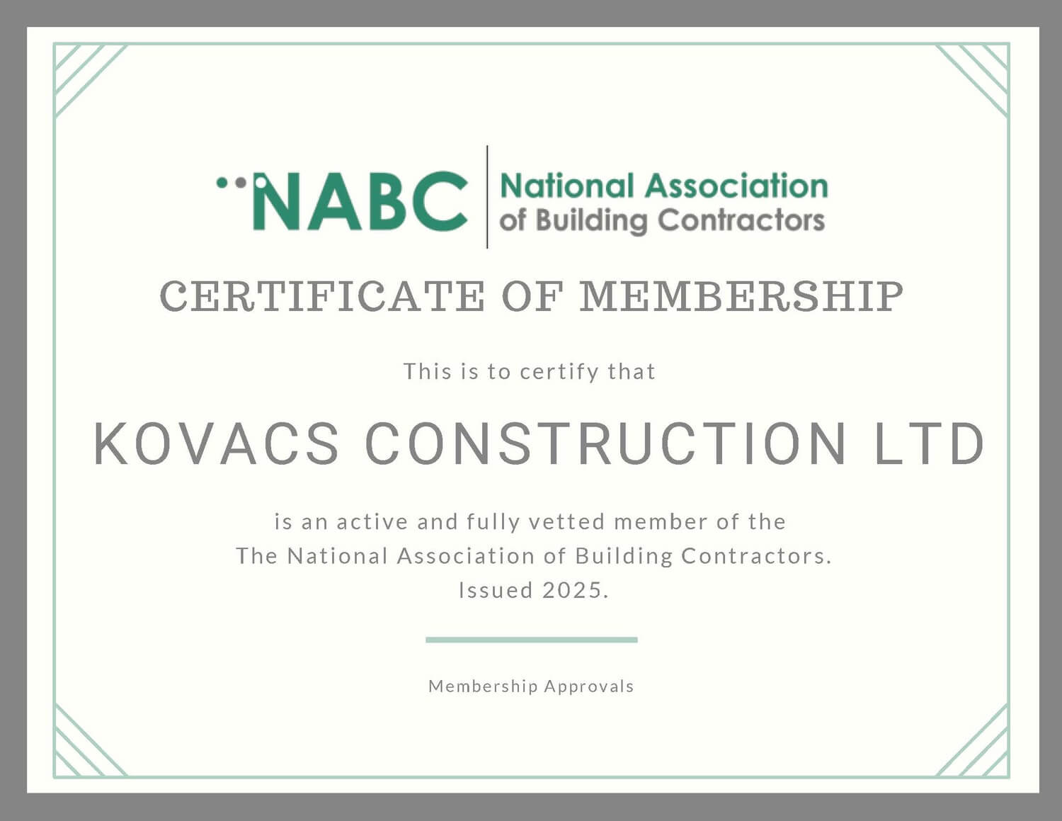 Building Excellence Together We join forces with NABC